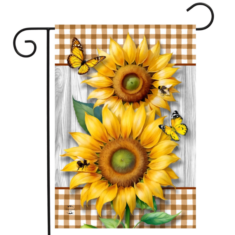 Sunflower Duo Garden Flag
