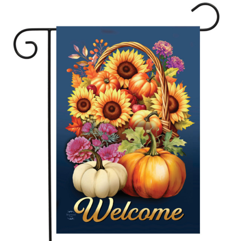 Fall Basket Garden Flag