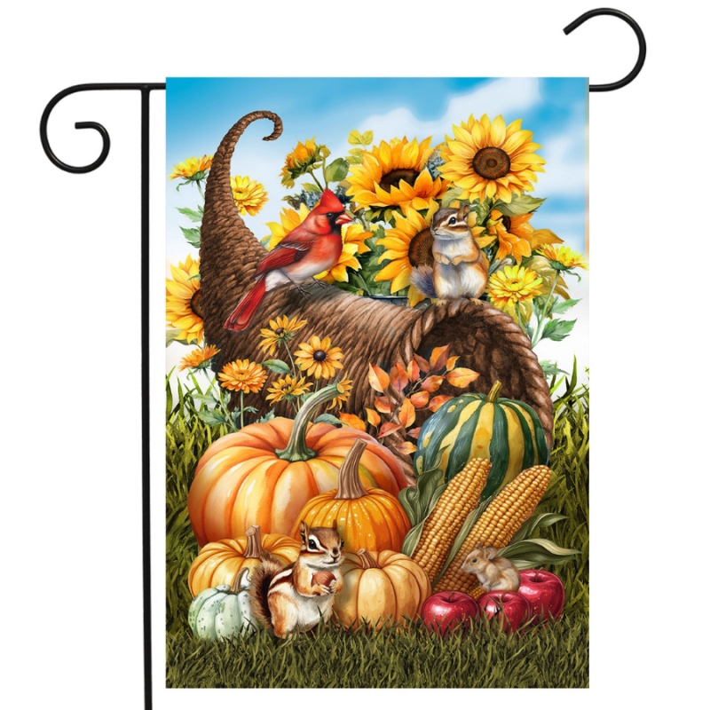 Cornucopia & Critters Garden Flag