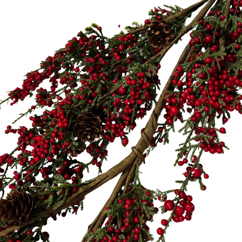 62" Cedar & Berry Garland