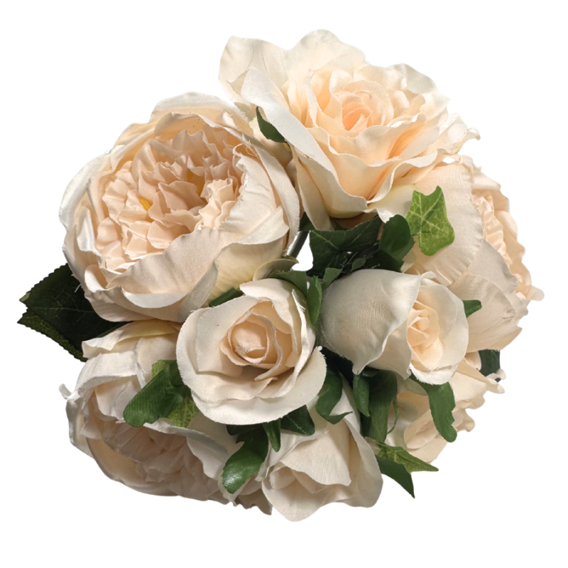 13" Mixed Rose Bouquet- Light Coral