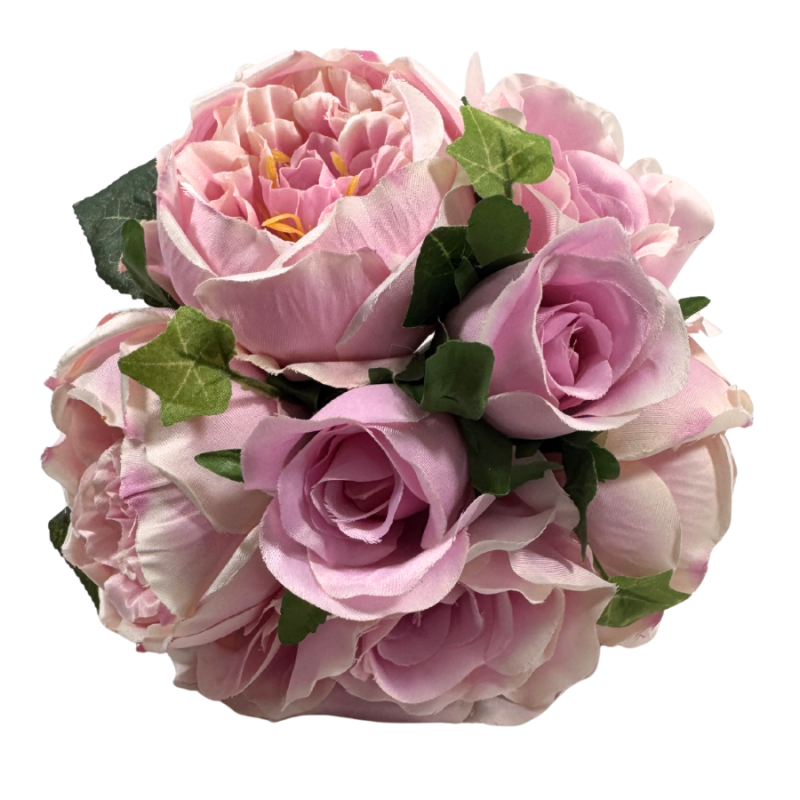 13" Mixed Rose Bouquet- Pink
