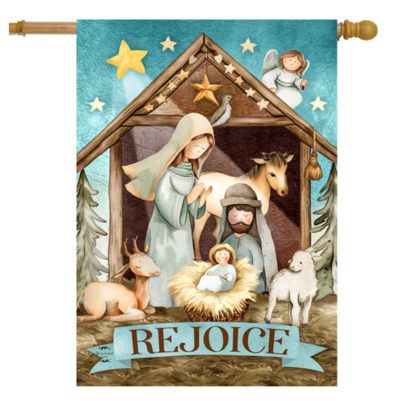 Holy Nativity Rejoice House Flag