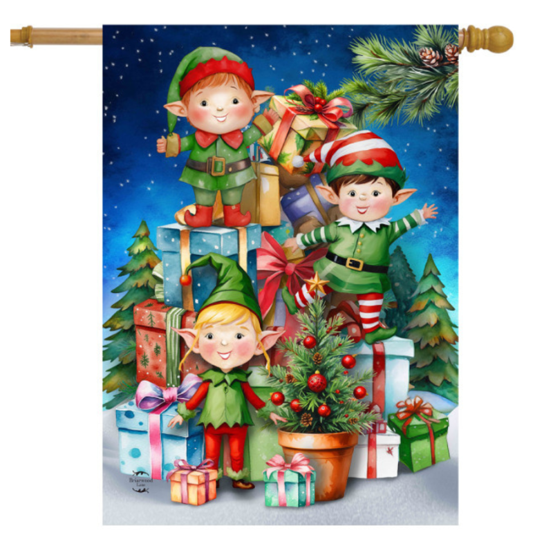 Santa's Elves House Flag