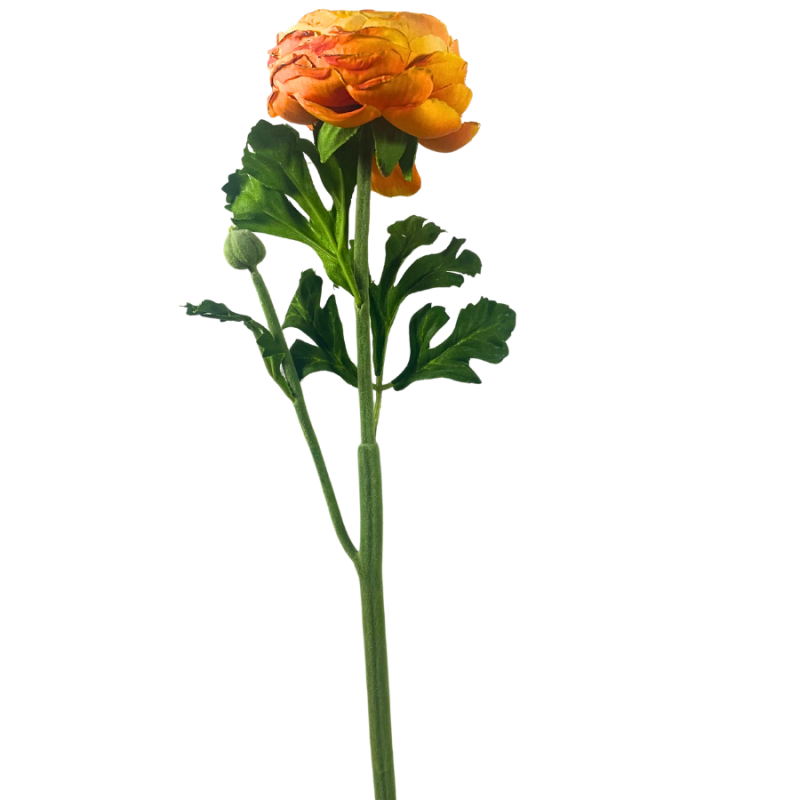 13" Ranunculus Spray - Orange