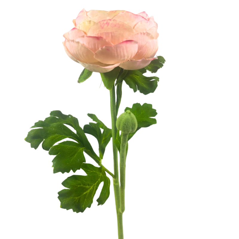 13" Ranunculus Spray - Pink/Cream