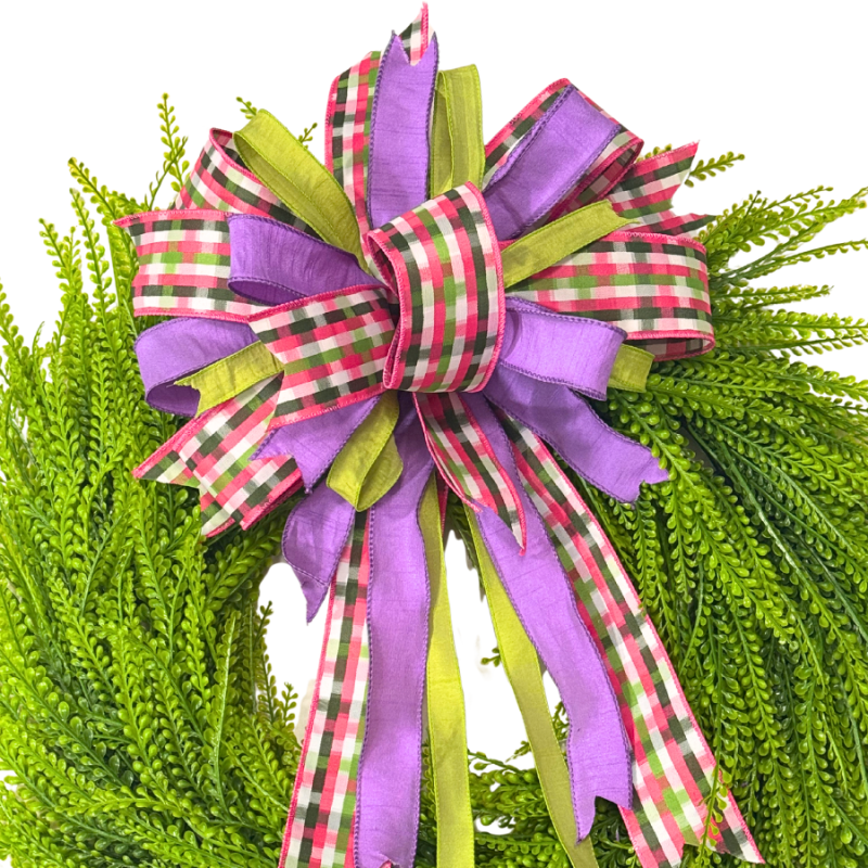 30" Bead Grass Wreath w/ Spring Bow