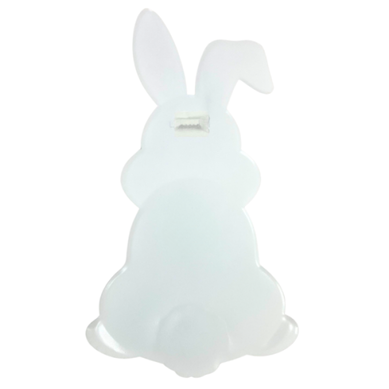 29" Blue Floral Rabbit Hanging Sign