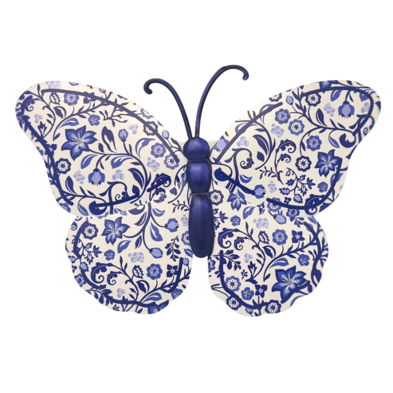 12" Chinoiserie Butterfly Wall Decor