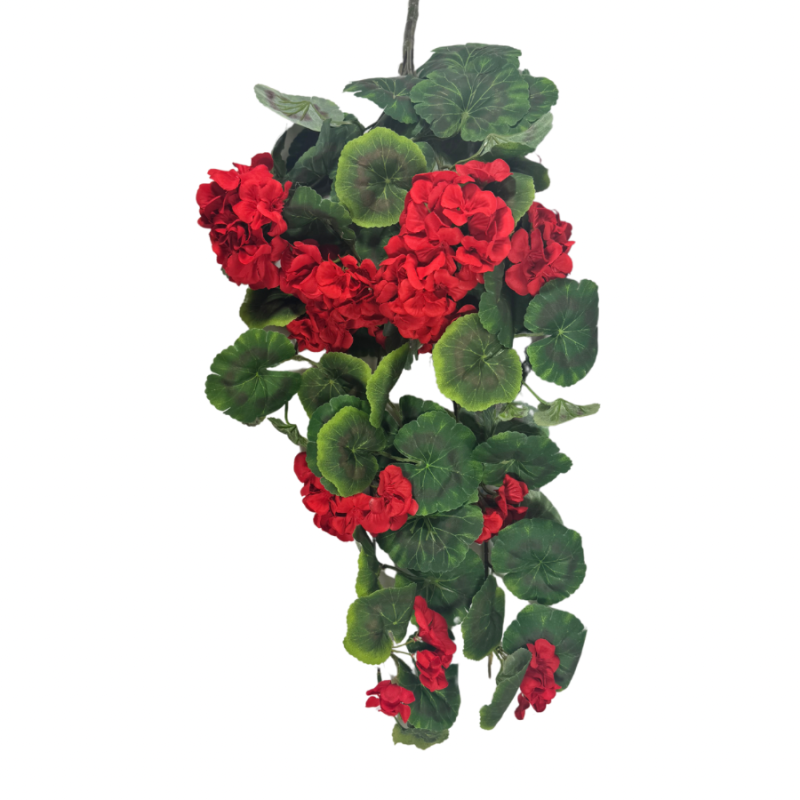 32" Hanging Geranium - Red