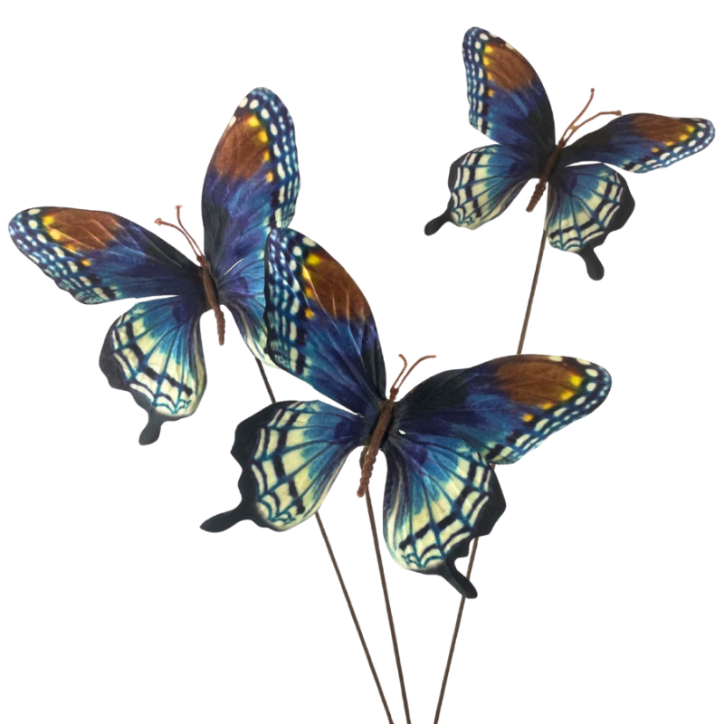 28" Grand Summer Butterfly Spray - Blue