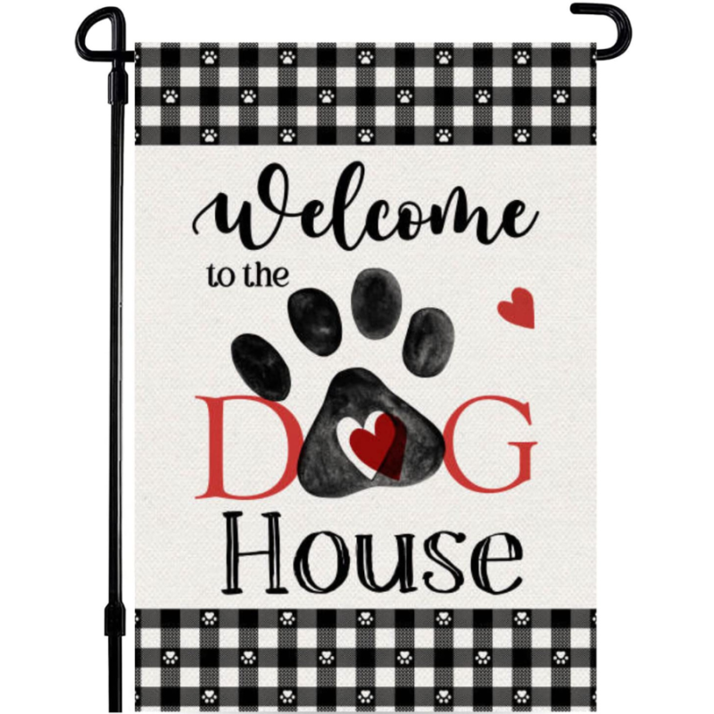 Dog House Garden Flag