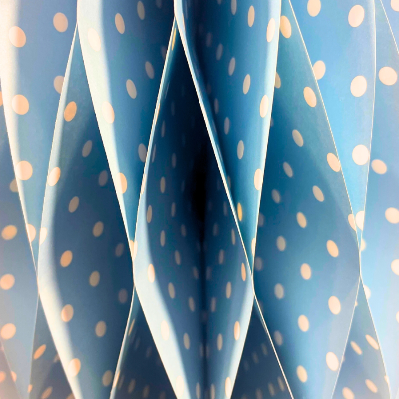 24" Honeycomb Polka Dot Bunny - Blue