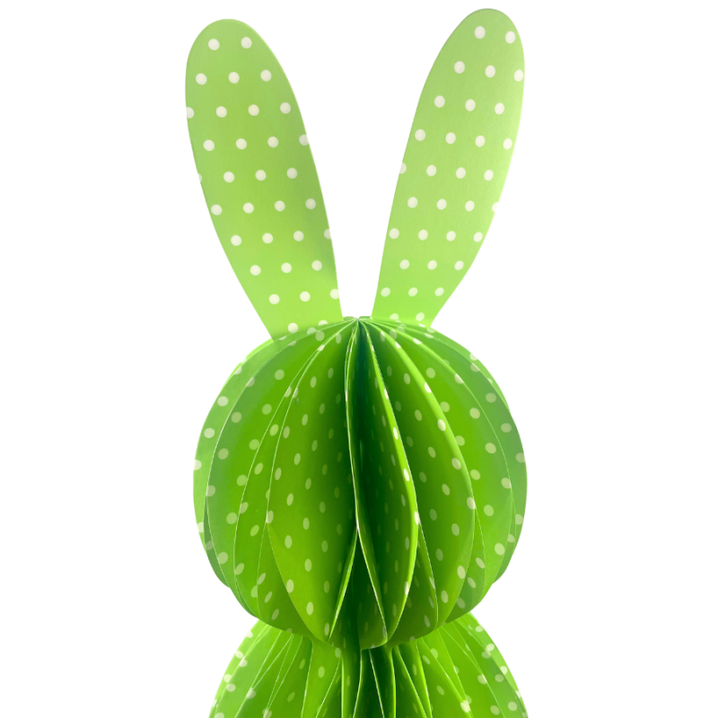 24" Honeycomb Polka Dot Bunny - Green