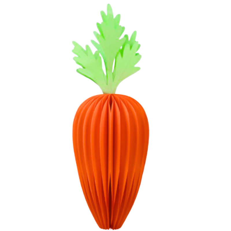 24" Honeycomb Carrot Decor