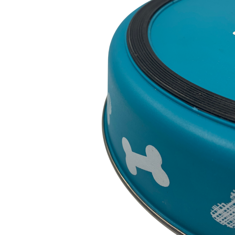 Non-Slip Stainless Steel Dog Bowl - Blue