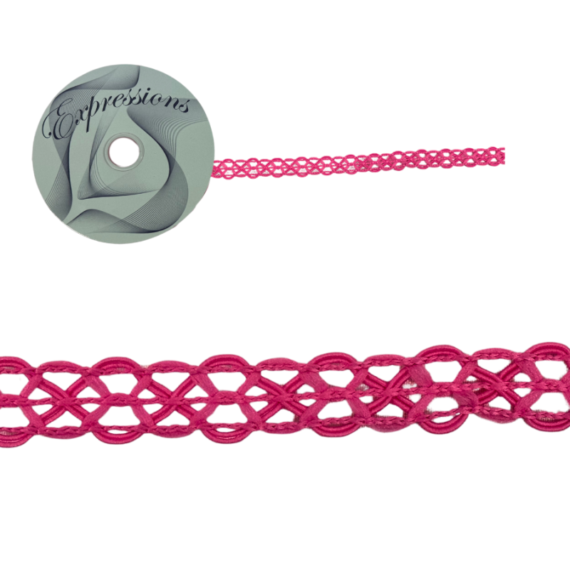 5/8" x 10yd Braided Ribbon- Pink