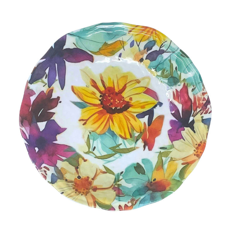 4 pc Indoor/Outdoor Dinner Bowl Set - Florals